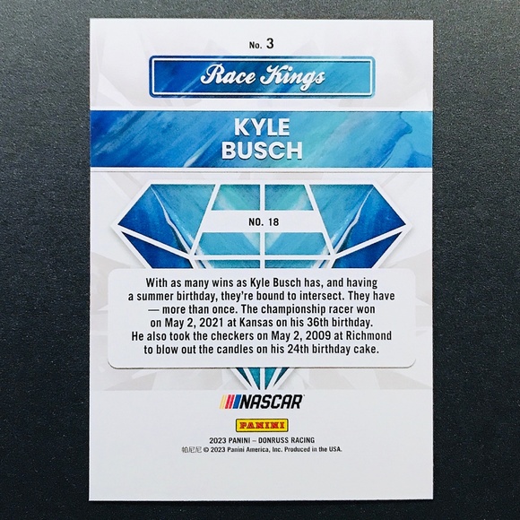 Kyle Busch - 2023 Donruss RK #3 - Picture 2 of 2